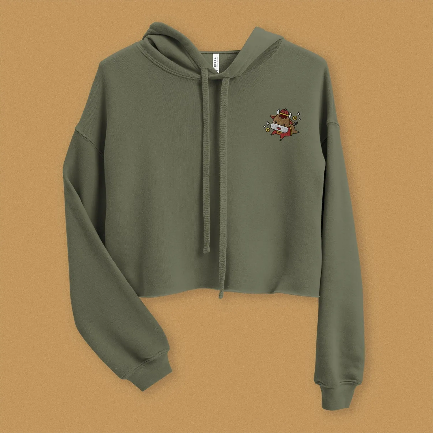 Year of the Ox Embroidered Crop Hoodie