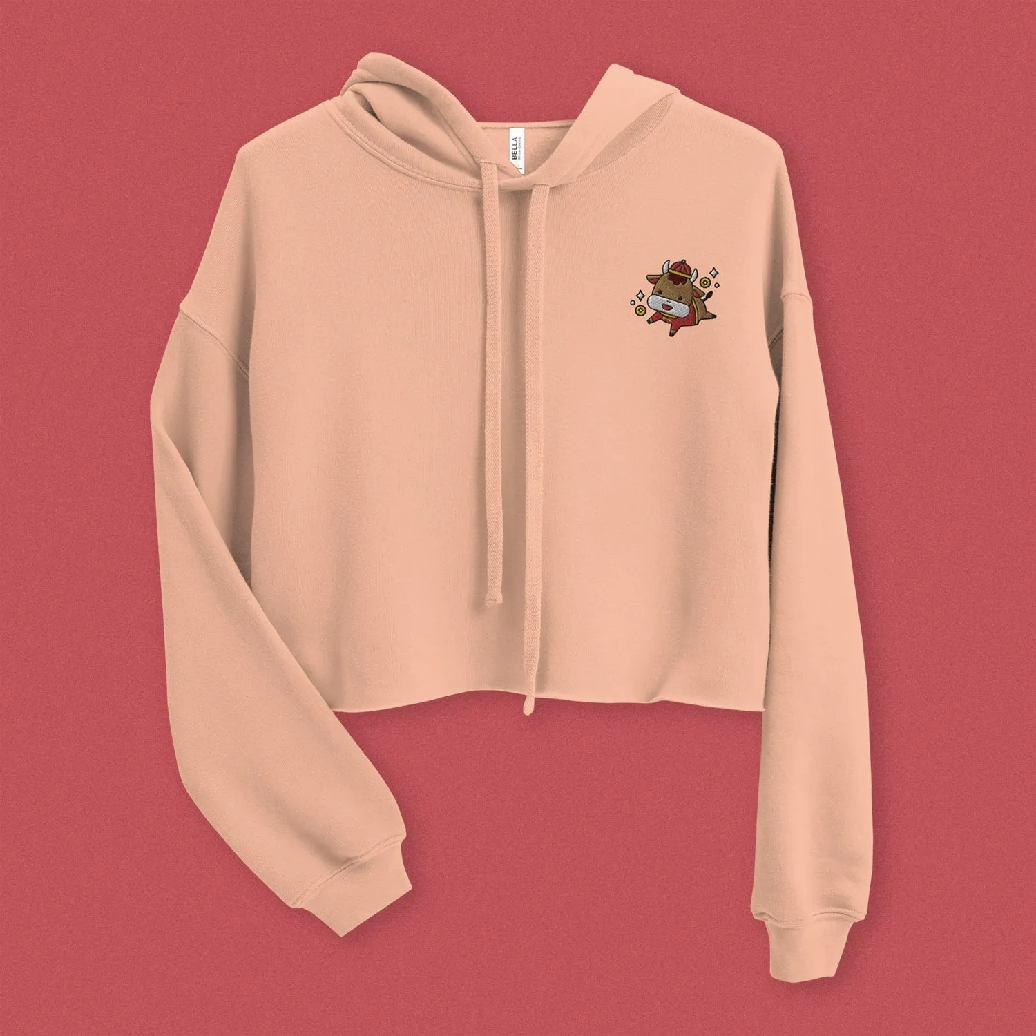 Year of the Ox Embroidered Crop Hoodie