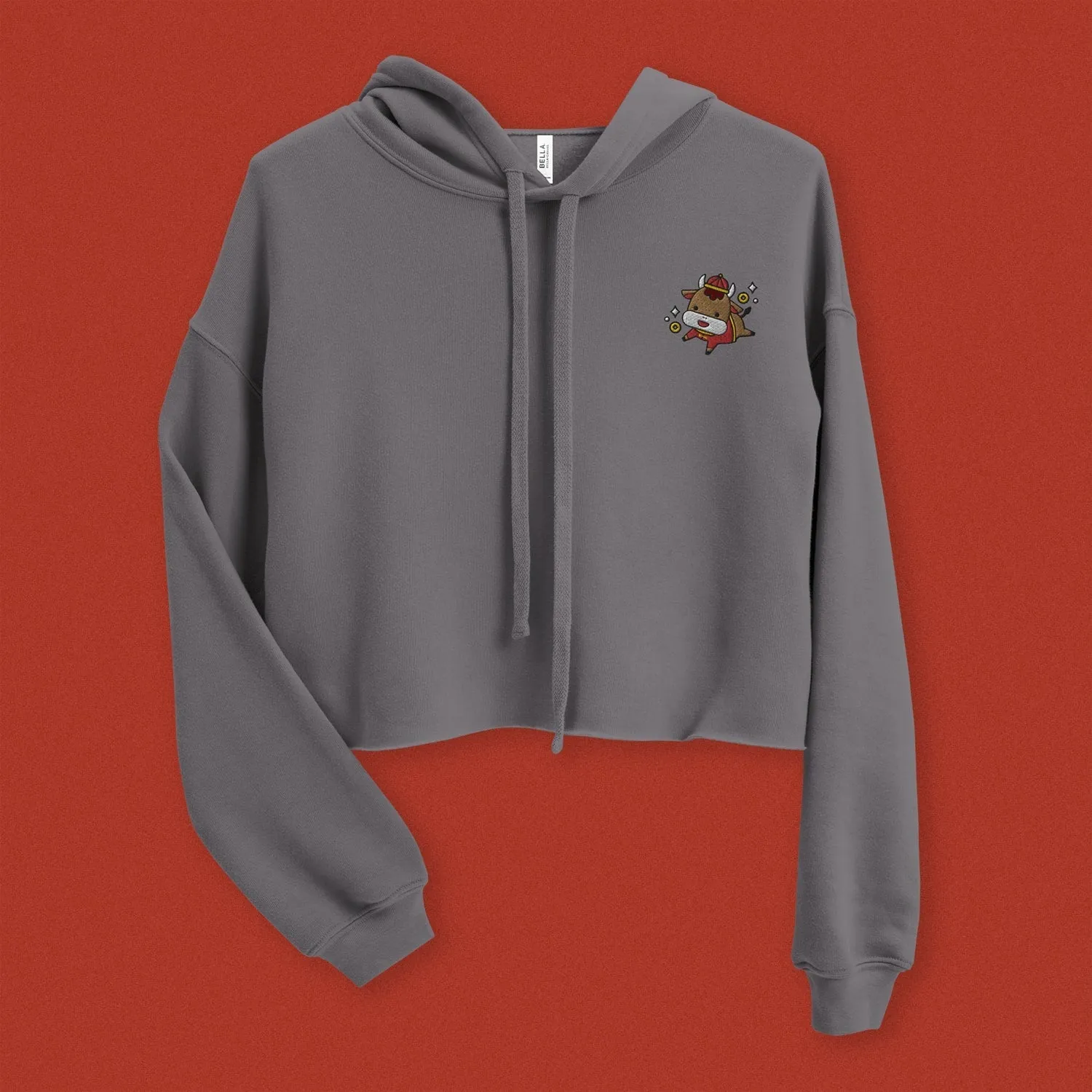 Year of the Ox Embroidered Crop Hoodie