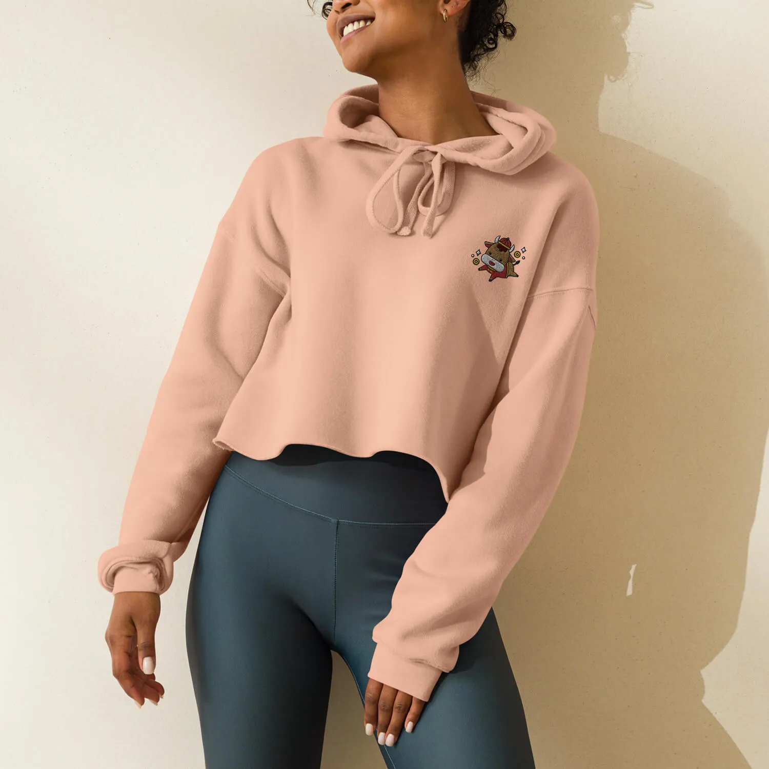 Year of the Ox Embroidered Crop Hoodie