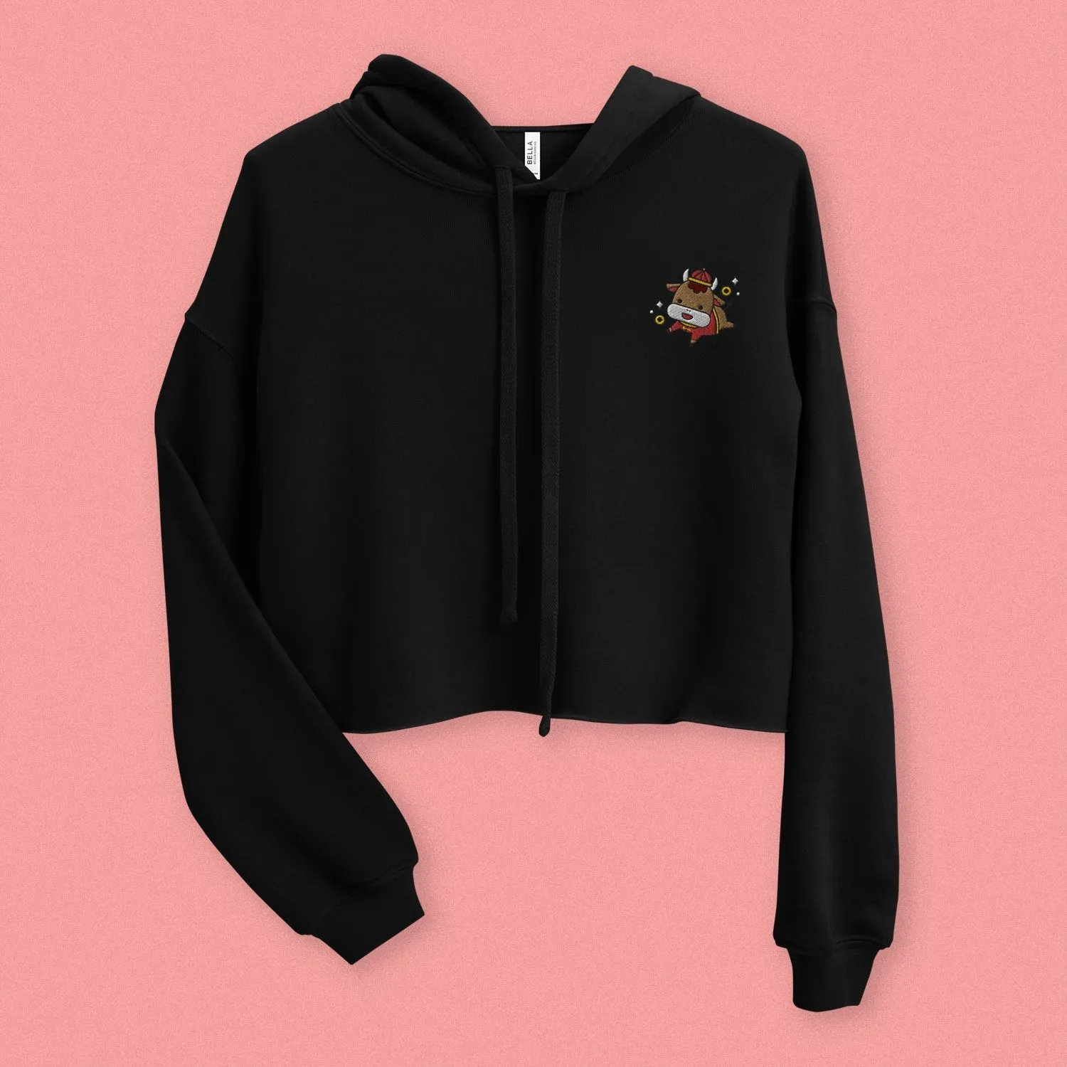 Year of the Ox Embroidered Crop Hoodie